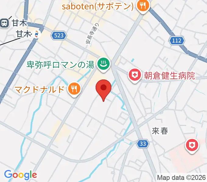 甘木歴史資料館の地図