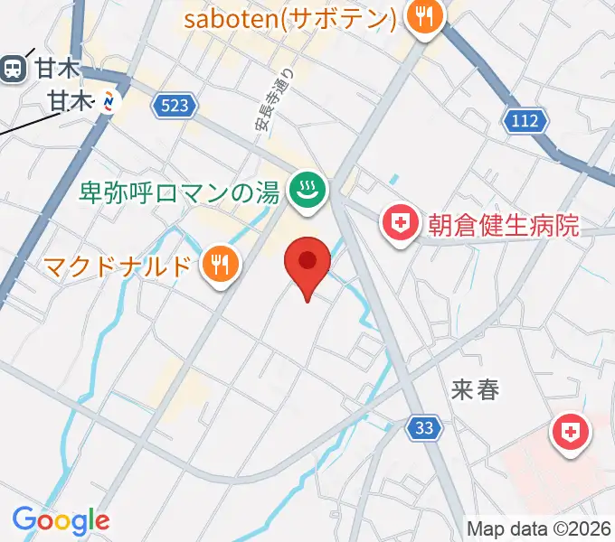 甘木歴史資料館の地図