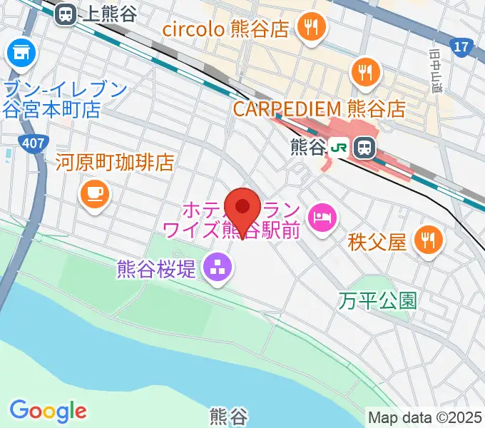 熊谷図書館 美術・郷土資料展示室の地図
