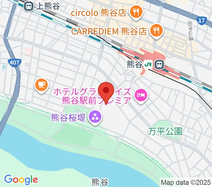 熊谷図書館 美術・郷土資料展示室の地図