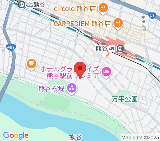 熊谷図書館 美術・郷土資料展示室の地図