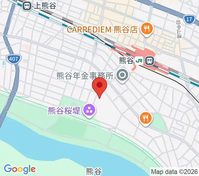 熊谷図書館 美術・郷土資料展示室の地図