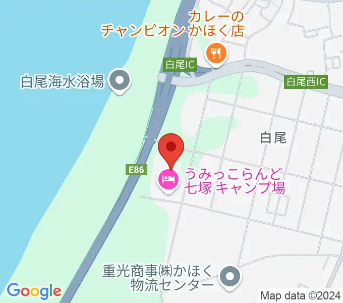 海と渚の博物館の地図