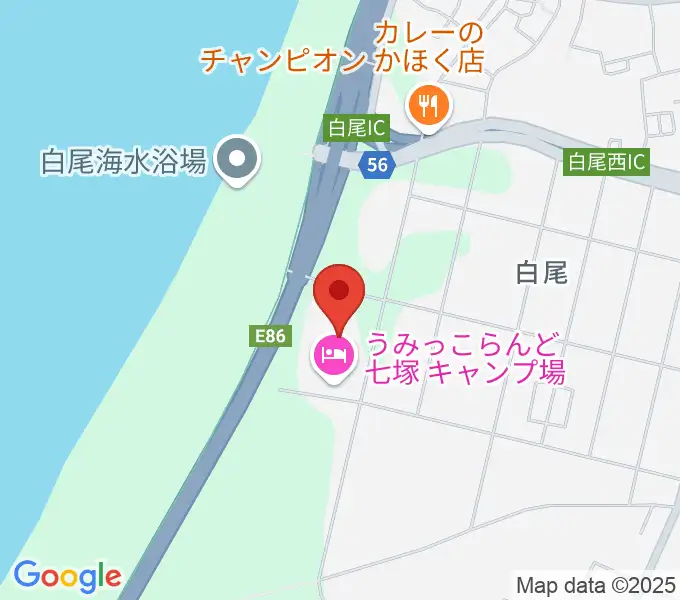 海と渚の博物館の地図