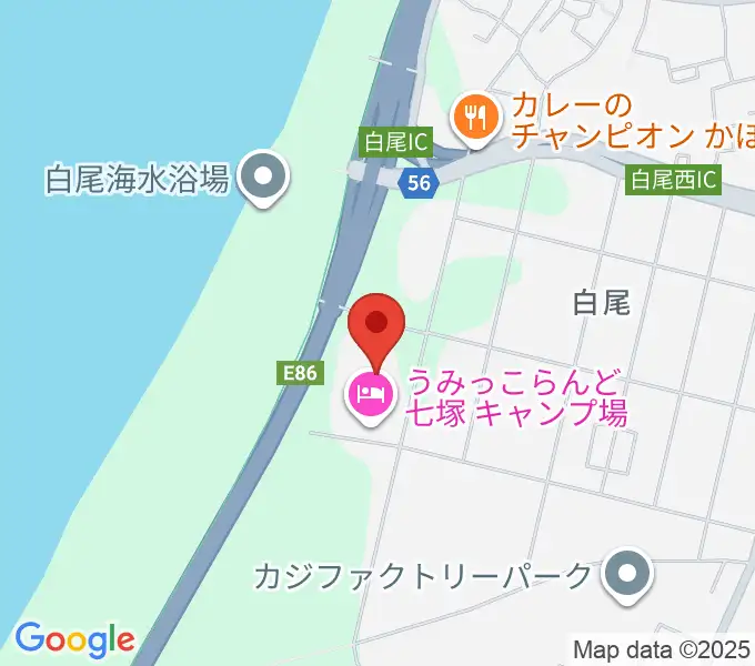 海と渚の博物館の地図