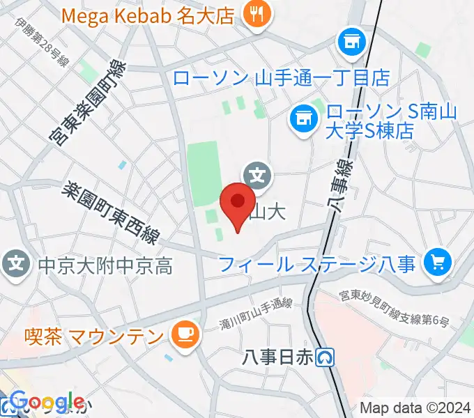 南山大学人類学博物館の地図