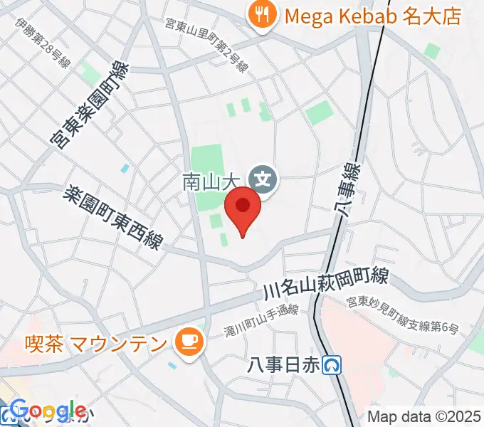 南山大学人類学博物館の地図