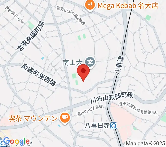 南山大学人類学博物館の地図