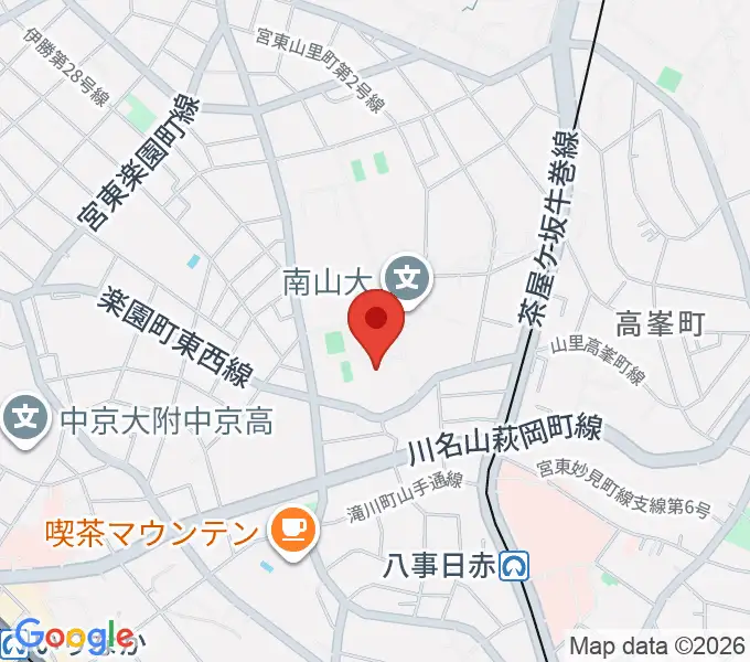 南山大学人類学博物館の地図