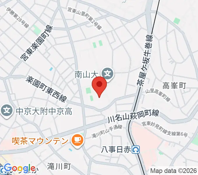 南山大学人類学博物館の地図