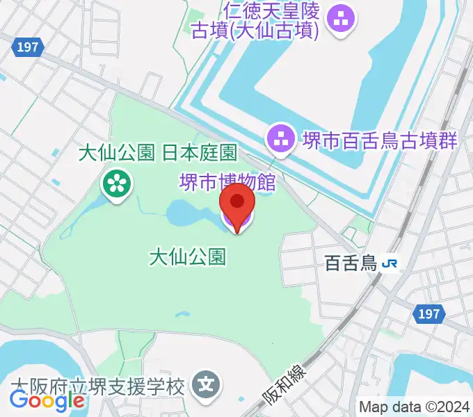 堺市博物館の地図