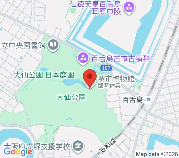 堺市博物館の地図