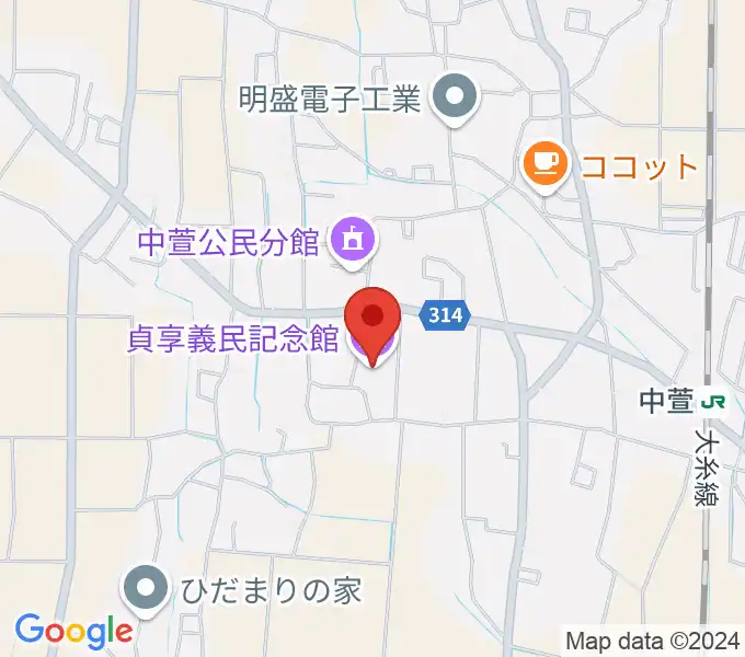 貞享義民記念館の地図