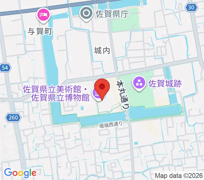 佐賀県立博物館の地図