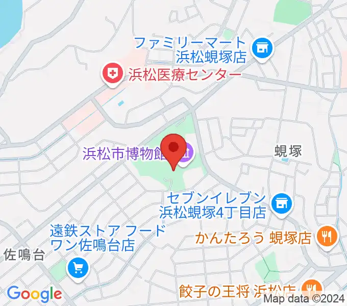 浜松市博物館の地図