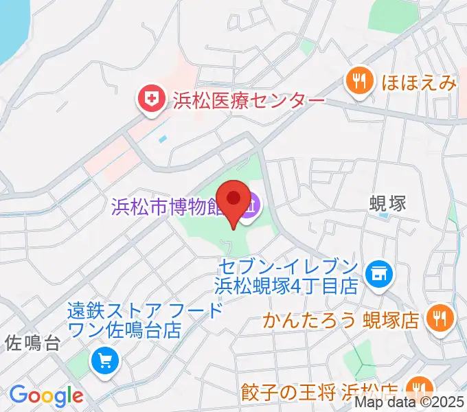 浜松市博物館の地図