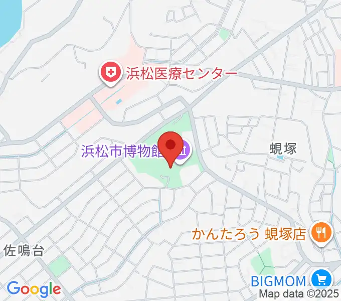 浜松市博物館の地図