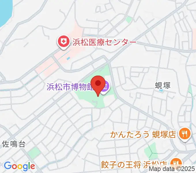 浜松市博物館の地図