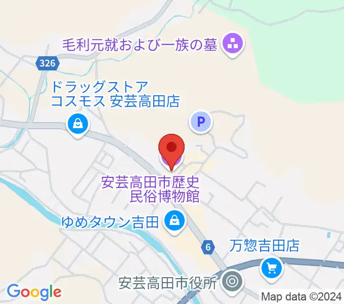 安芸高田市歴史民俗博物館の地図