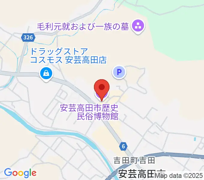 安芸高田市歴史民俗博物館の地図