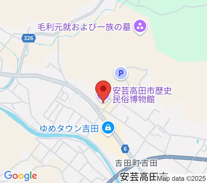 安芸高田市歴史民俗博物館の地図