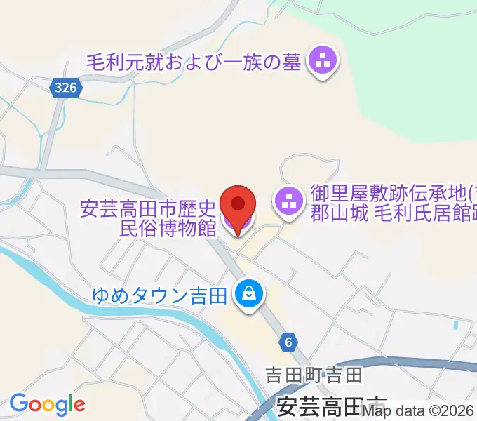安芸高田市歴史民俗博物館の地図