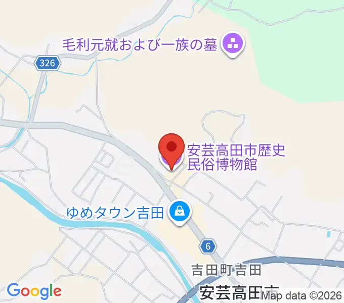 安芸高田市歴史民俗博物館の地図