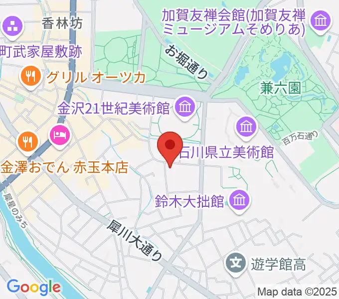 金沢ふるさと偉人館の地図