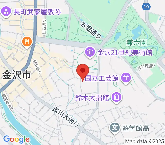 金沢ふるさと偉人館の地図