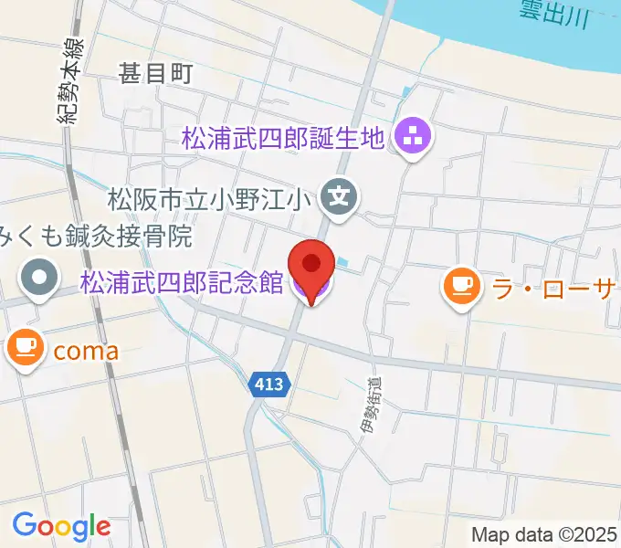 松浦武四郎記念館の地図