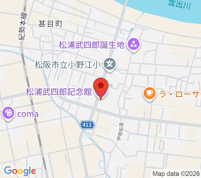 松浦武四郎記念館の地図