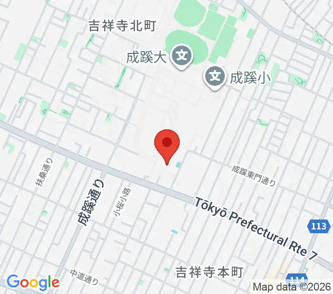 成蹊学園史料館の地図