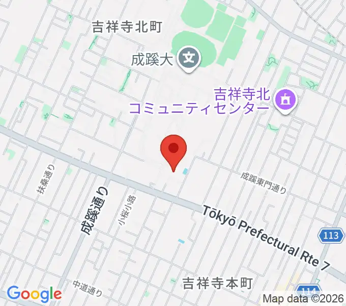 成蹊学園史料館の地図