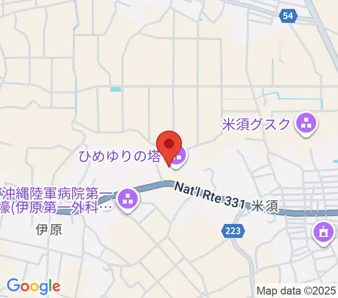 ひめゆり平和祈念資料館の地図