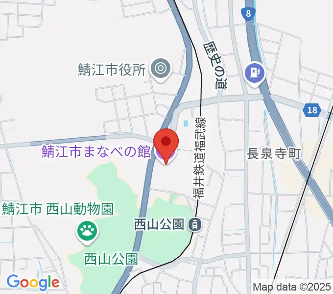 鯖江市まなべの館の地図