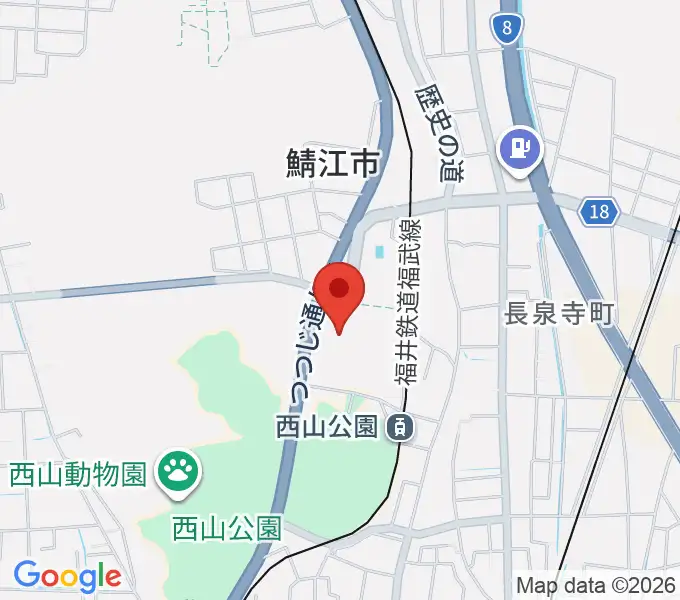 鯖江市まなべの館の地図