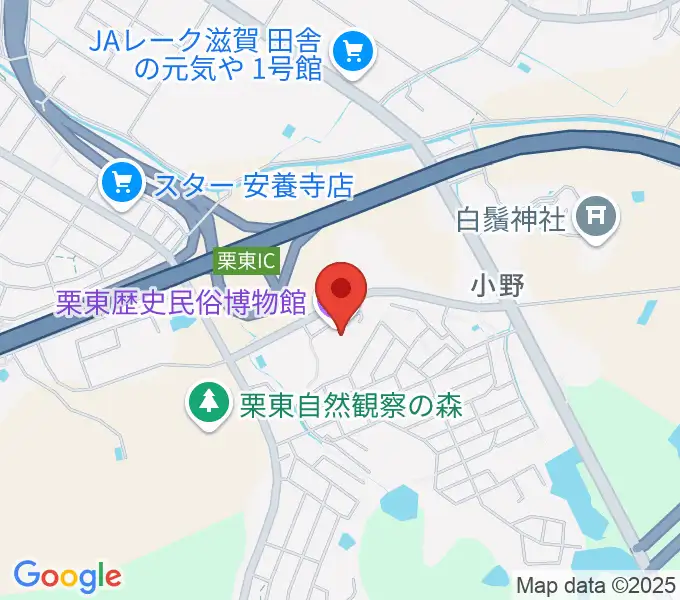 栗東歴史民俗博物館の地図