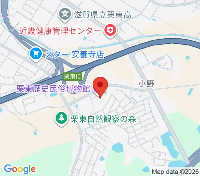 栗東歴史民俗博物館の地図