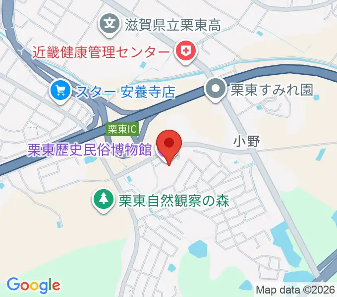 栗東歴史民俗博物館の地図