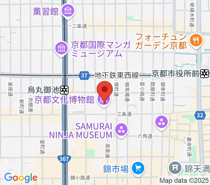 京都府京都文化博物館の地図