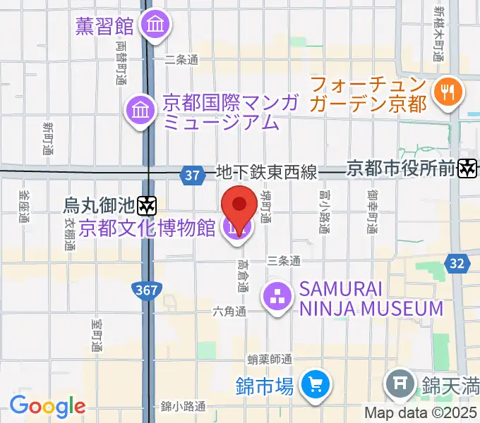 京都府京都文化博物館の地図