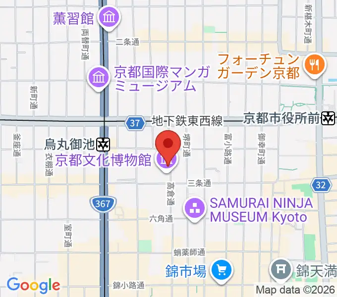 京都府京都文化博物館の地図
