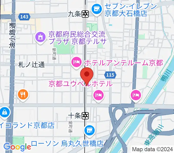 マザーシップスタジオの地図