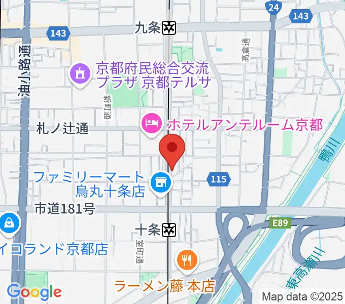 マザーシップスタジオの地図