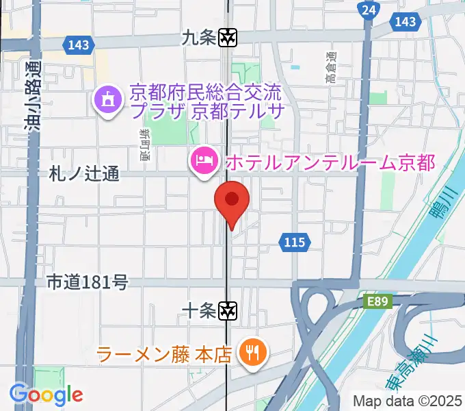 マザーシップスタジオの地図