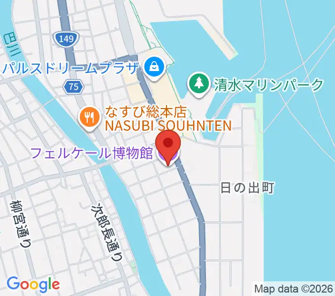 フェルケール博物館の地図