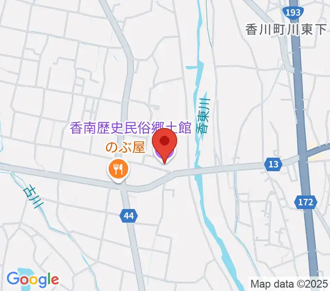 高松市香南歴史民俗郷土館の地図