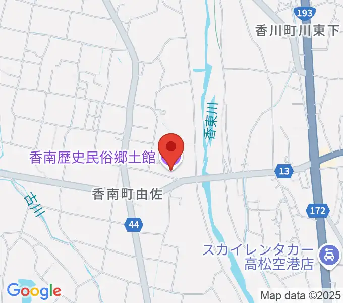 高松市香南歴史民俗郷土館の地図