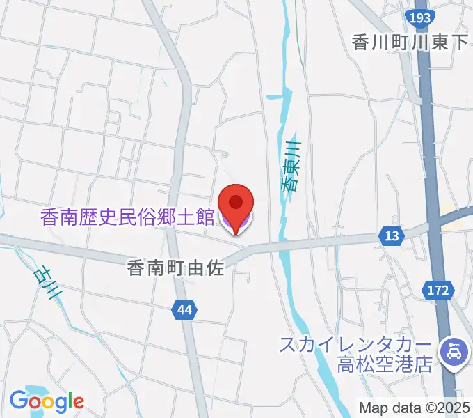 高松市香南歴史民俗郷土館の地図