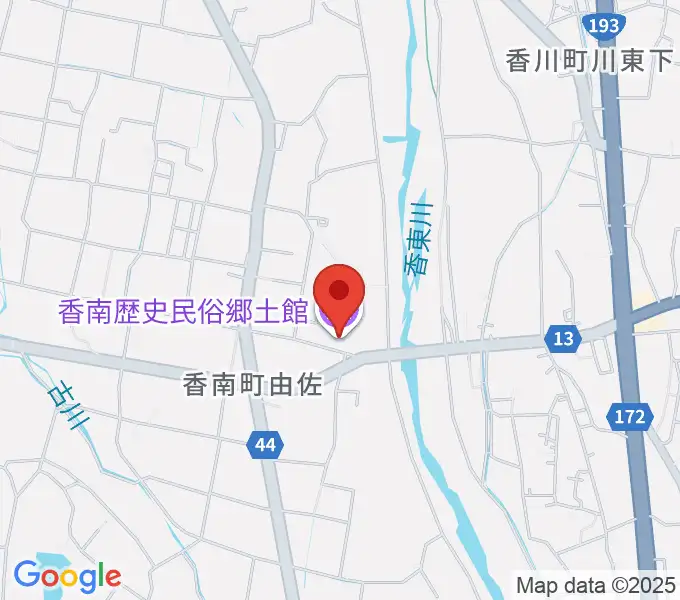 高松市香南歴史民俗郷土館の地図